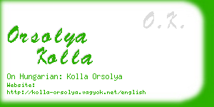 orsolya kolla business card